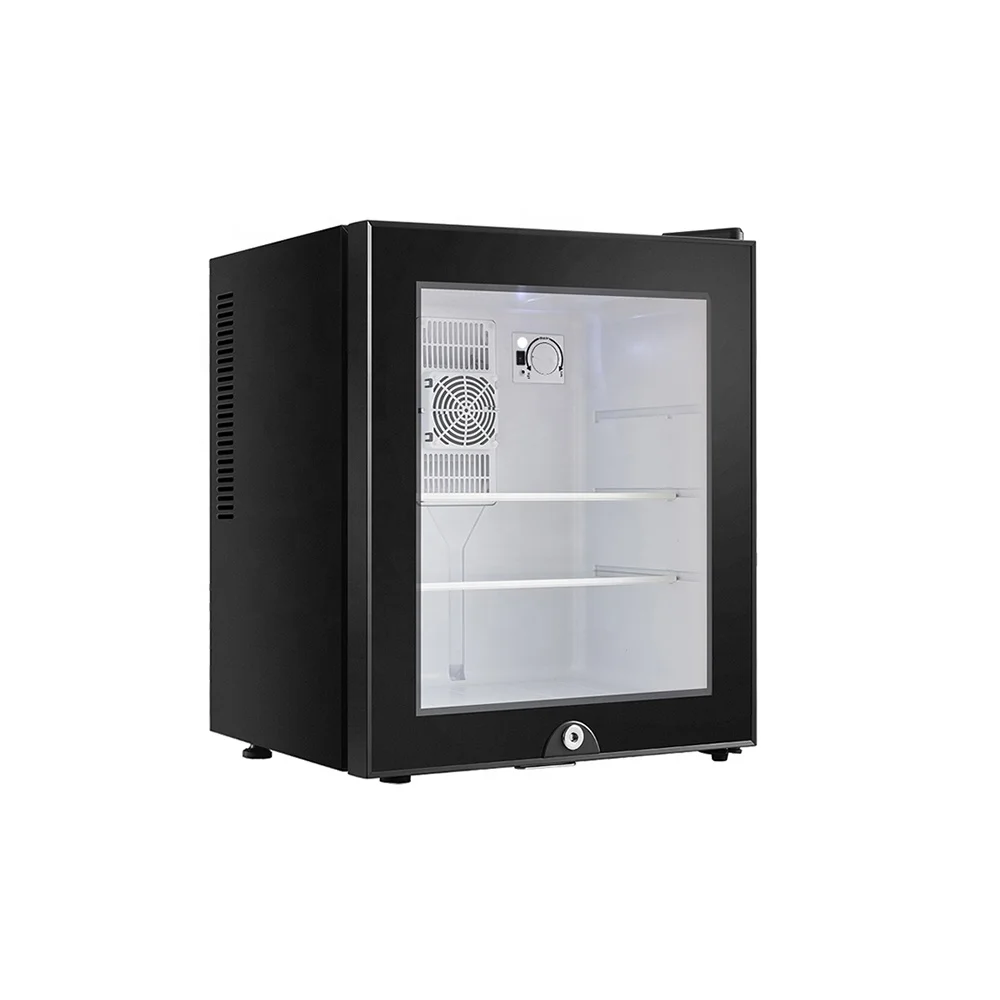 Wholesale portable electronic display glass door 30L small mini fridge freezer for room
