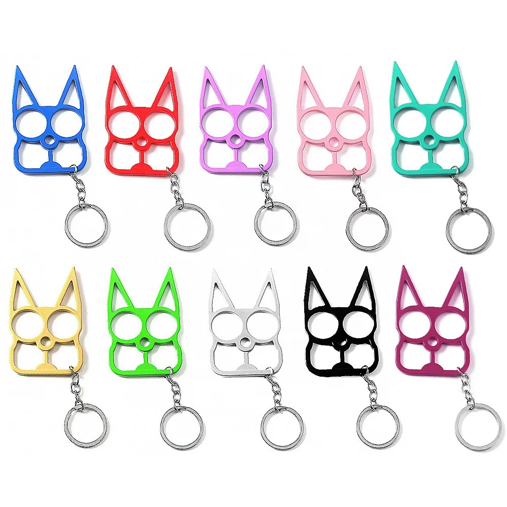 Portable Cute Cat Girl Keychain Alloy Ladies Keyring Bag Pendant Multifunction Tool Outdoor Keyring