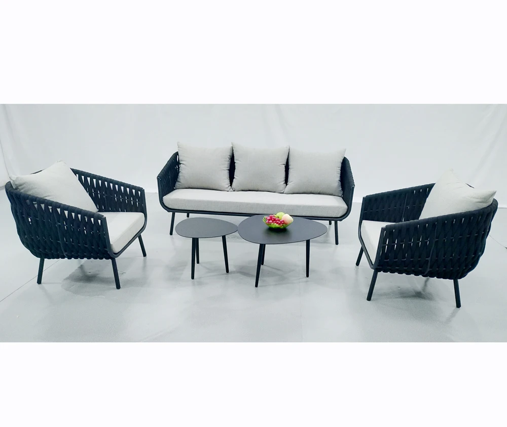 
Outdoor Garden Furniture Patio sofa set Aluminum Frame Rope Woven Outdoor Furniture 