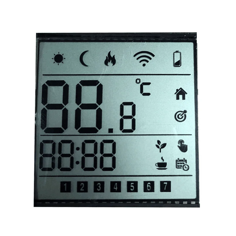 Manufacturer Customized Tn Segment Lcd Oem Segment Display Custom Tn Positive Liquid Crystal Display monochrome lcd panel