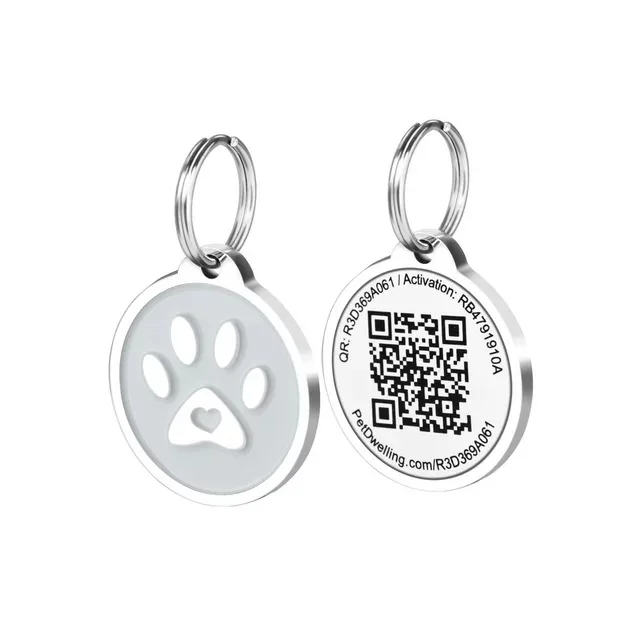 Manufacturer Custom Personalized Metal Dog ID Name Pet Products Pet Tag QR Dog Tag  QR Code Pet Tag