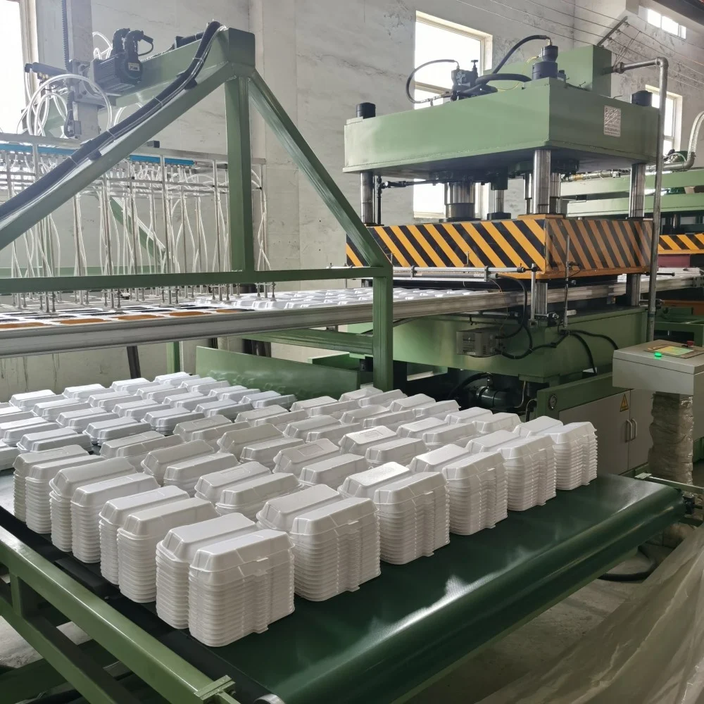 automatic PS Styrofoam lunch box production line disposable plate equipment
