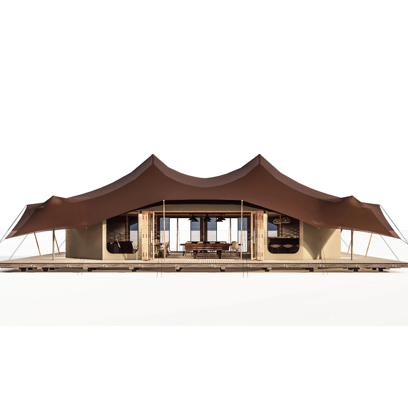 Wild Tent Luxury Glamping Tent for Sale with the Larger Roofs Dry Desert Tent