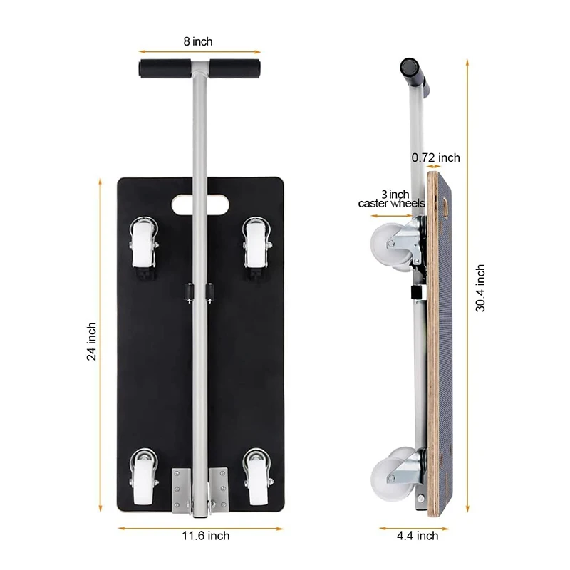 Wood dolly furniture Dolly Home Trolley plant dolly with foldable pulling handle