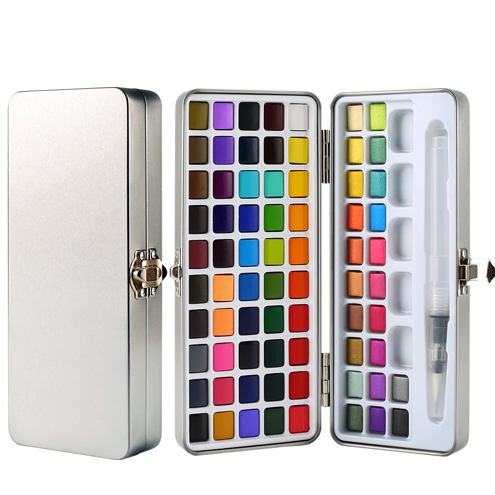 Xinbowen Wholesale 72/90/100 Professional Solid Educational School Art Watercolor Aquarelle Color Paint Set For Artist Painting