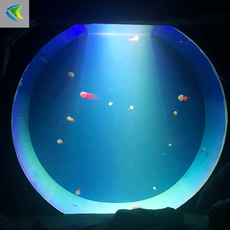 black and white acrylic jellyfish tank moonlight jellyfish aquarium import material  100%