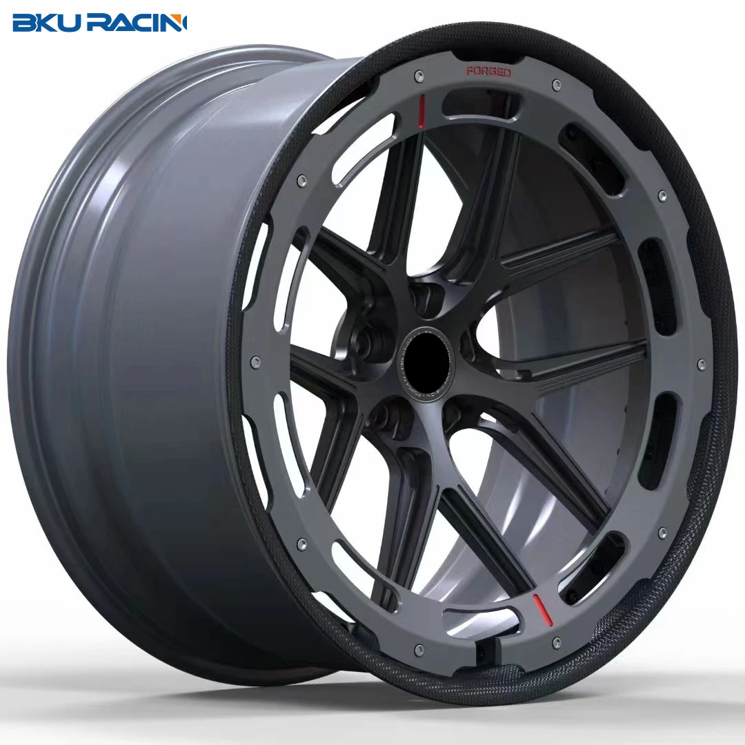 Bku racing 5x120 5x112 wheels 19 20 21inch 2 piece forged alloy Passenger Car Wheels rims for Mercedes benz C63 Bmw Audi Tesla 3