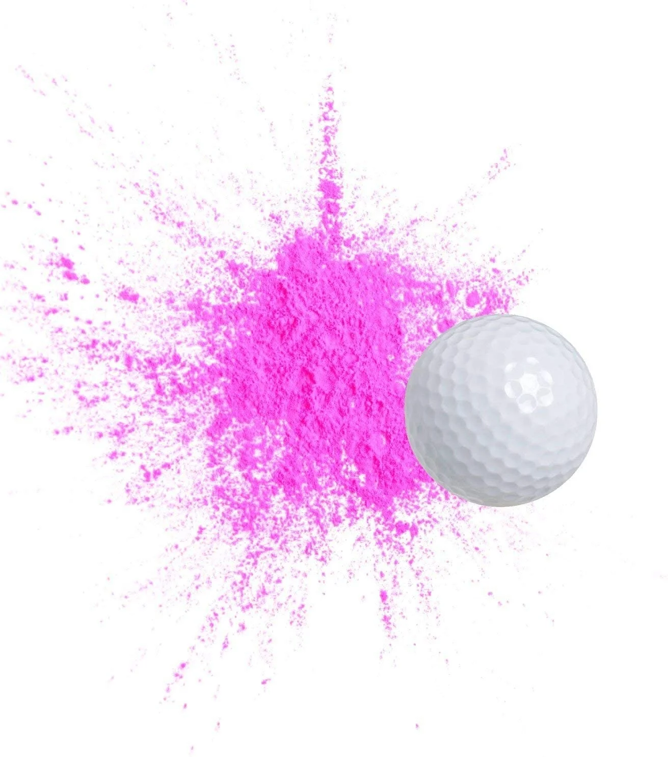 2 pack gender reveal baby shower golf balls with bright powder