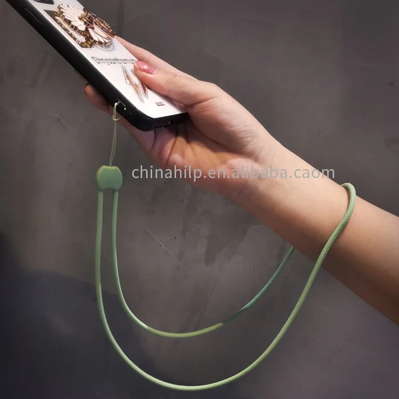Promotional Soft Silicone Phone Hanging rope Neck Strap Lanyard
