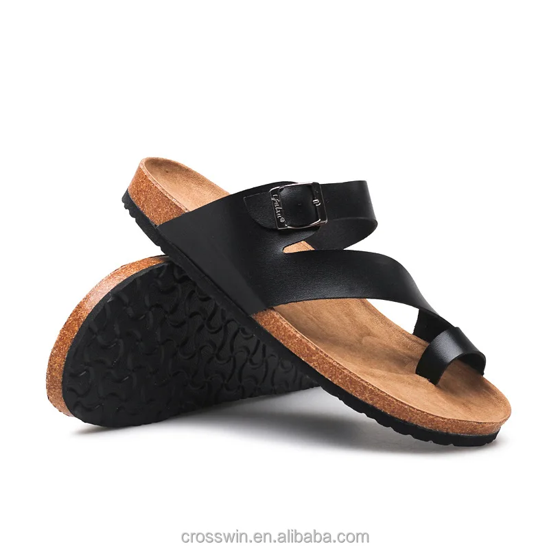 2024 New breathable open-toe non-slip platform shoes for men and women Cork outdoor flats Comfortable unisex sandals