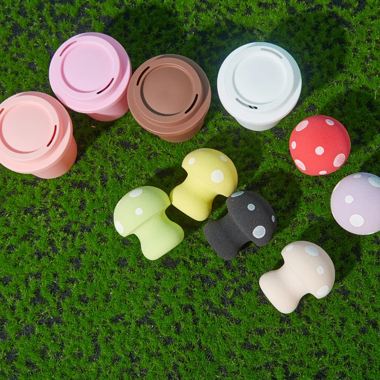 Mushroom Shaped Makeup Sponge Blender Beauty Vibration Foundation Powder Puff Puff Latex 3-5 Days 4.5*7cm in Bulk 20 Pcs Freely