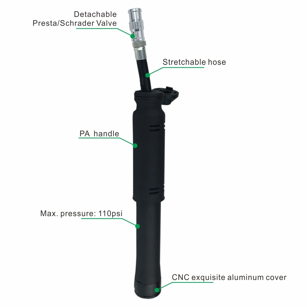 Bicycle Accessories Bike Motor Cycle Air Handy Pump for Tires of MTB Road