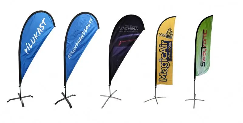 Hot Sale Feather Sports Flags Feather Flag Promotional Banderole Suppliers Outdoor Advertising Custom Design Feather Beach Flag
