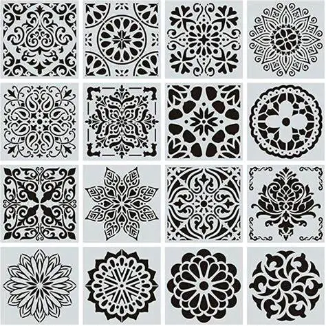 Custom 0,25 mm 10mil  laser cut spray paint stencils for painting reusable  plastic adhesive craft stencil manufacture