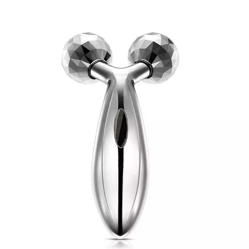 Two wheels 3d Roller Massager For Tighten Skin Metal 3D Face Lift Roller Face Body Slimming Massager Face Rolling Massager