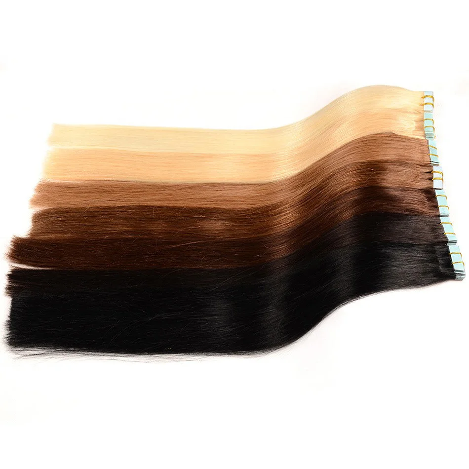 Wholesale Tape In Hair Extensions Natural Looking 100% High Grade Brazilian Human Tape Hair