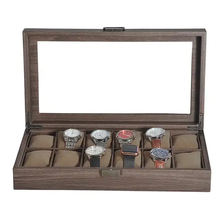 2 Grid Antique Leather Jewelry Bracelet Watch Display Holder Box Case Organizador De Relojes Caja Reloj