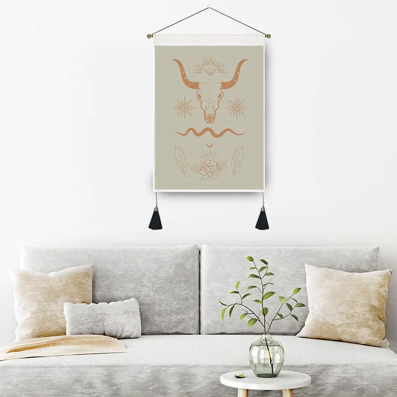 Nordic Ins Wind Sun Moon Blanket Hanging Bedroom Living Room Bohe Decoration Phase Tapestry