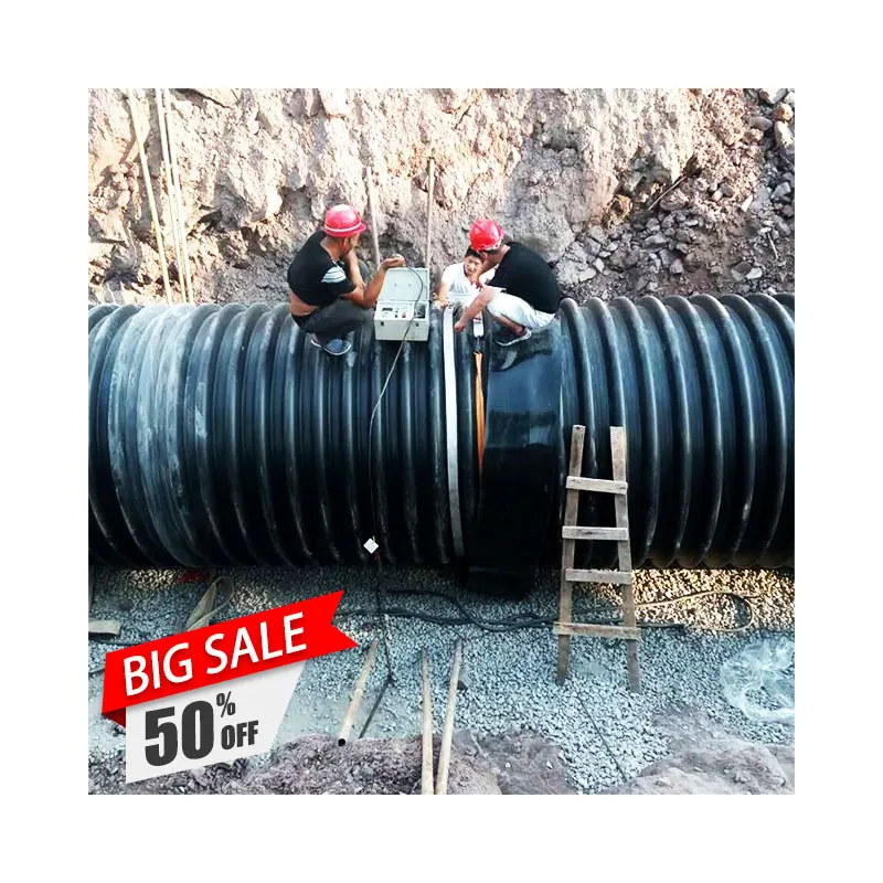 6 дюймов Hdpe на стальном браслете с проволокого einforced сетки скрученных спиралью спираль гофрированные канализационные трубы замотки стены полости большого диаметра