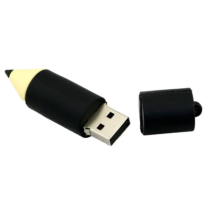Eco PVC Pencil Flashdrive Customized Logo Wholesale  USB Flash Drive for School Children PVC Pencil USB Sticks