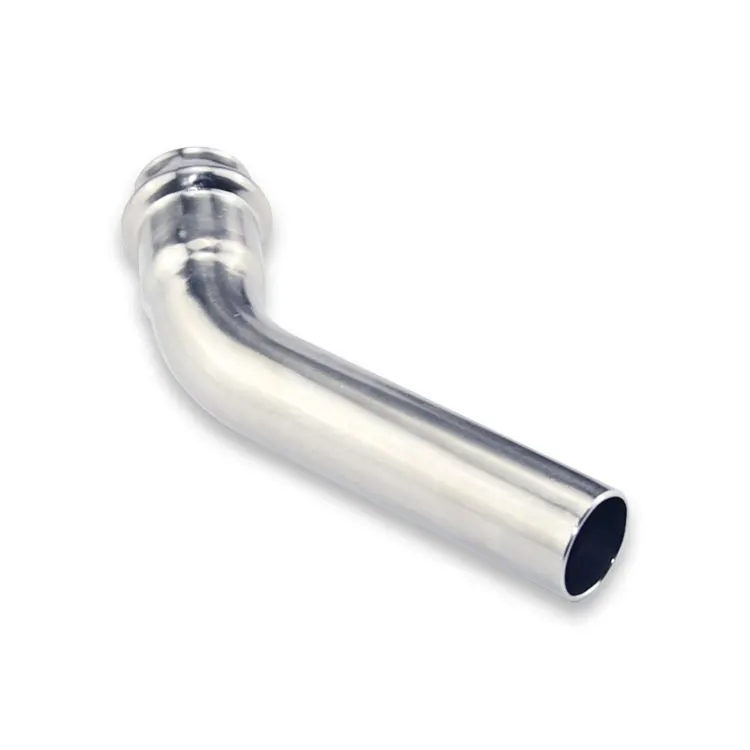 90 degree tube bending with plain end stainless steel crimp fittings