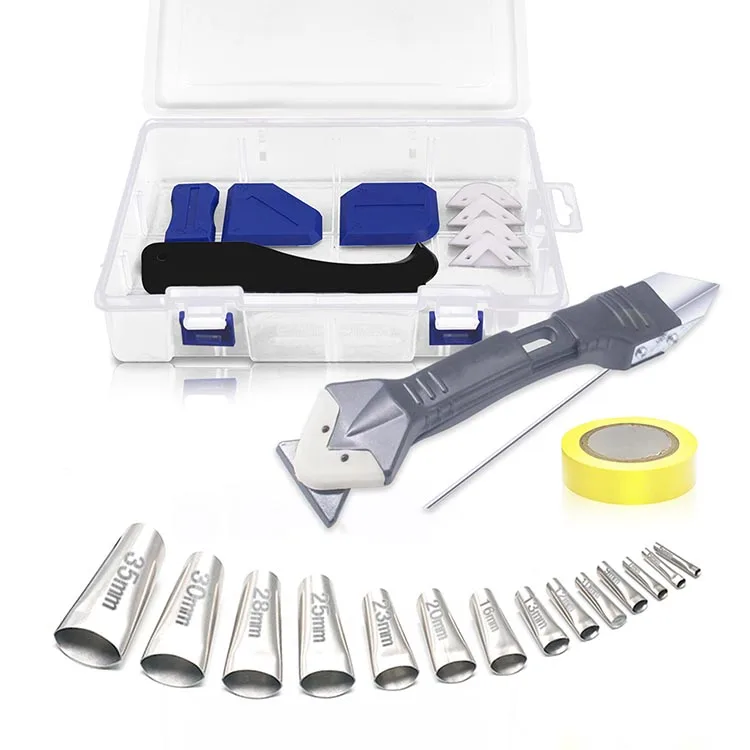 26 PCS set of Caulking tools 5 in 1 metal spatula seaming scraper seams sealant treatment For the Kitchen and Bathroom
