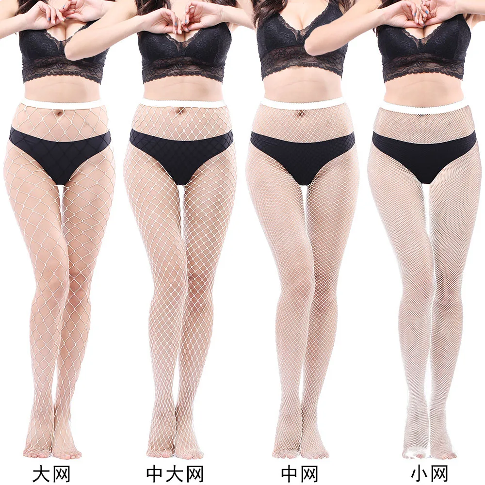 
cheaper price sexy girls fishnet plus size high waist tights pantyhose 