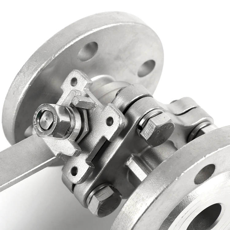 DIN3202 standard SS304/316 manual operation flange connection 2PC ball valve PN40 chemical use