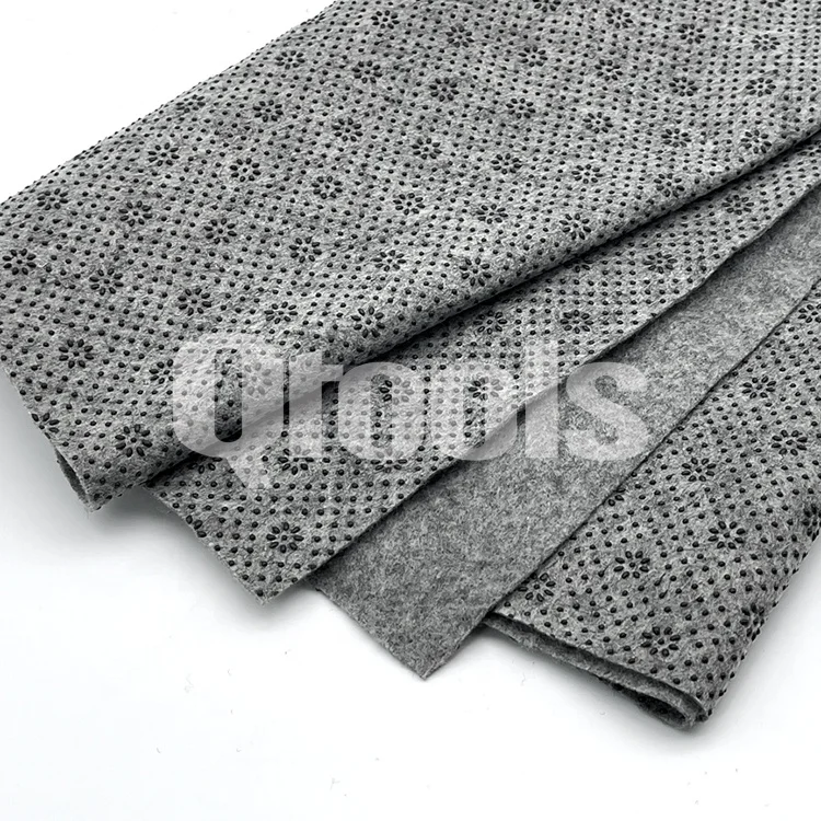 Wholesale Custom Final Backing Fabric Cloth Non-slip Rug Pad Polyester Dots Carpet Secondary Backing Cloth