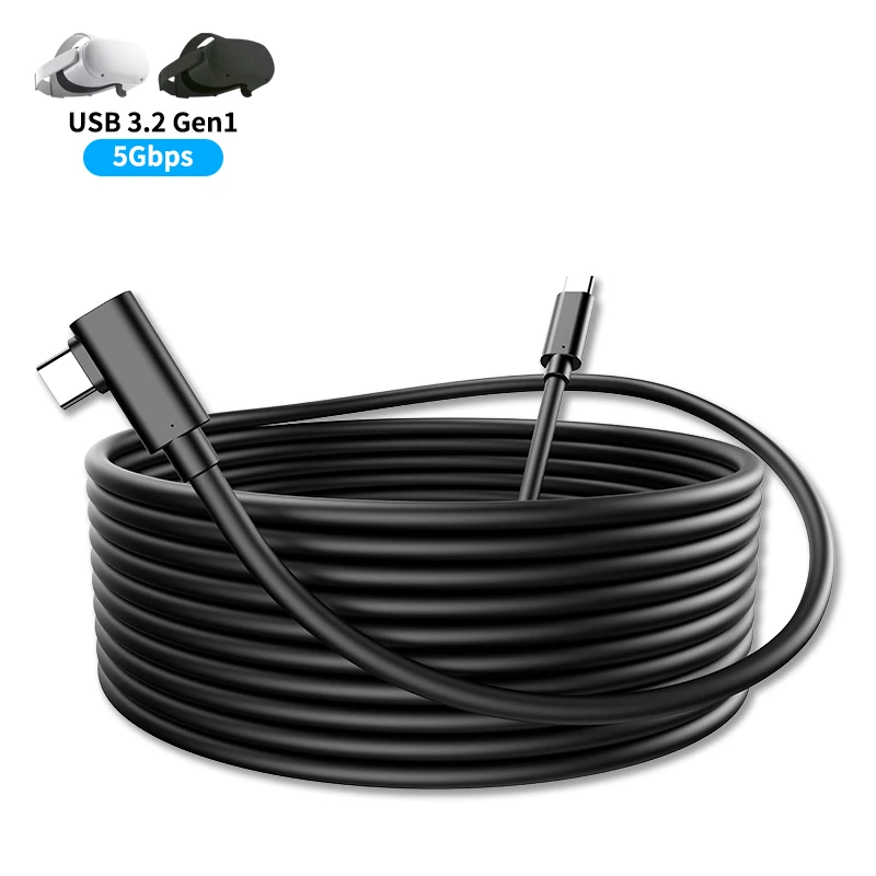 OEM ODM 5M 60W USB Type C Cable 90 Degree Right Angle Usb 3.2 Gen1 Type C game cable