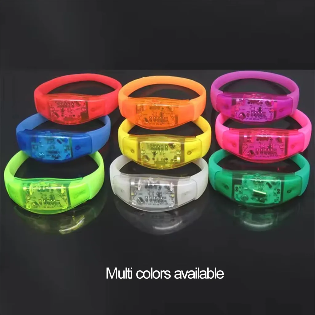 Top seller custom music rhythm sound activated silicone flash led light up wristbands bracelet for parties events concert bar