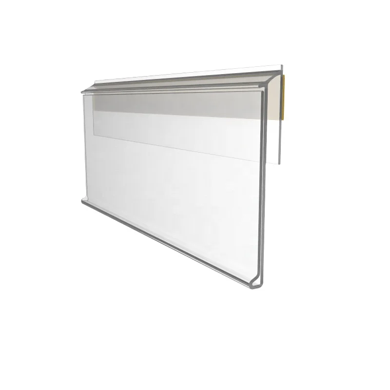 Hotsale Retail plastic profile Price Display tape on shelf  with soft for supermarket Transparent Custom