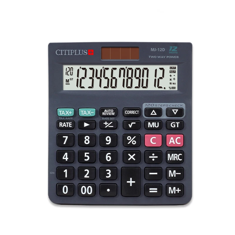 Calculator Wholesale Manufacturer That Supports Custom Oem Customization Solar Desktop Office 12-Digit Calculator