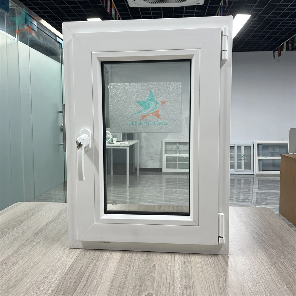GEMINI Cheap Factory Price UPVC / PVC Windows Casement Window With Handle