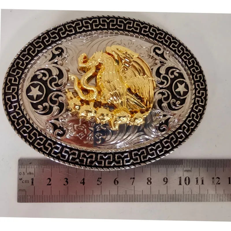 Customized Zinc Alloy Logo Press Big Size Belt Buckle Western Style Belt Buckles for Men Custom