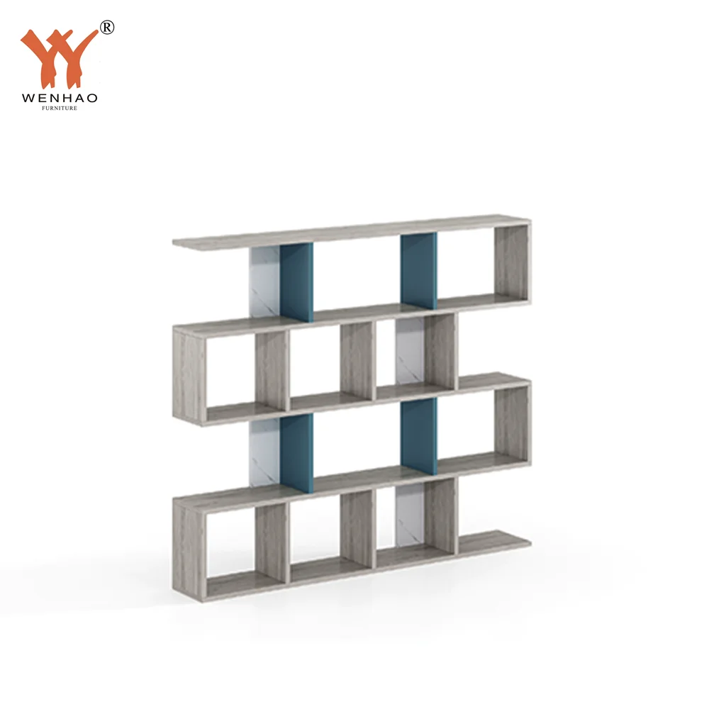 Foshan High Quality Office Living Bookcase Bookshelf Wooden Flower Shelf Stand Magazine Book Rack