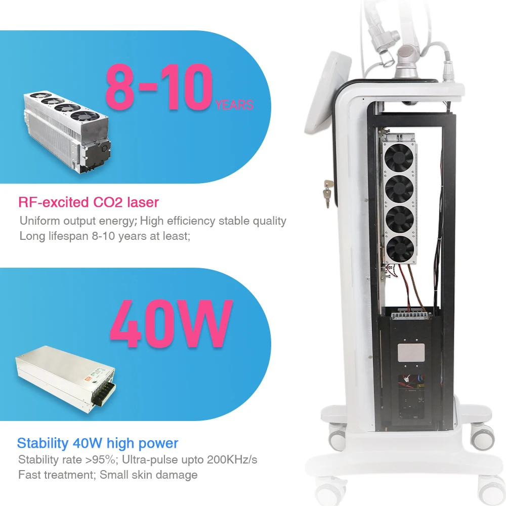 2024 Low Price Professional 30W 40W 60W fractional co2 laser fotana / fractional co2 laser interface For Face & Body & vagina