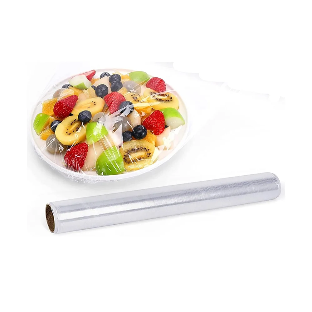 Custom Plastic Food Wrap Pvc Cling Film Fresh Cover Wrap Food Grade Packaging Cling Film Roll