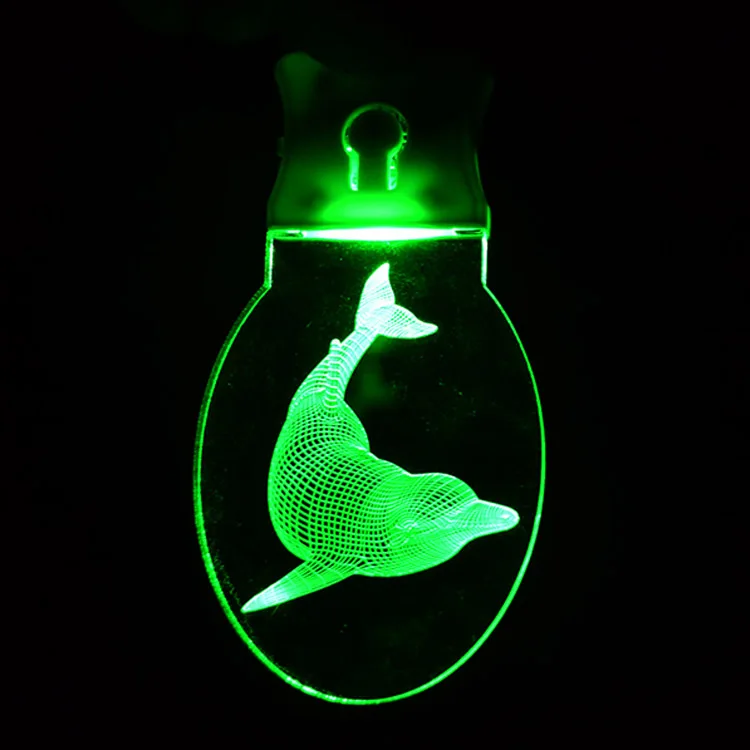 Promotional Gift Customized Laser Engraved LOGO Acrylic Glitter Lanyard LED Keychain