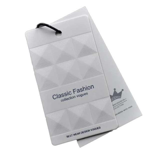 Factory Sale Directly New Design 400g Coated Paper Hang Tag for Men Shirt