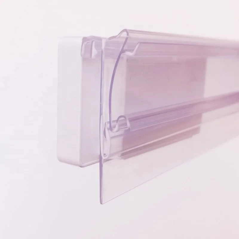 Meethope display C channel shelf plastic extrusion electronic pvc esl price tag holder