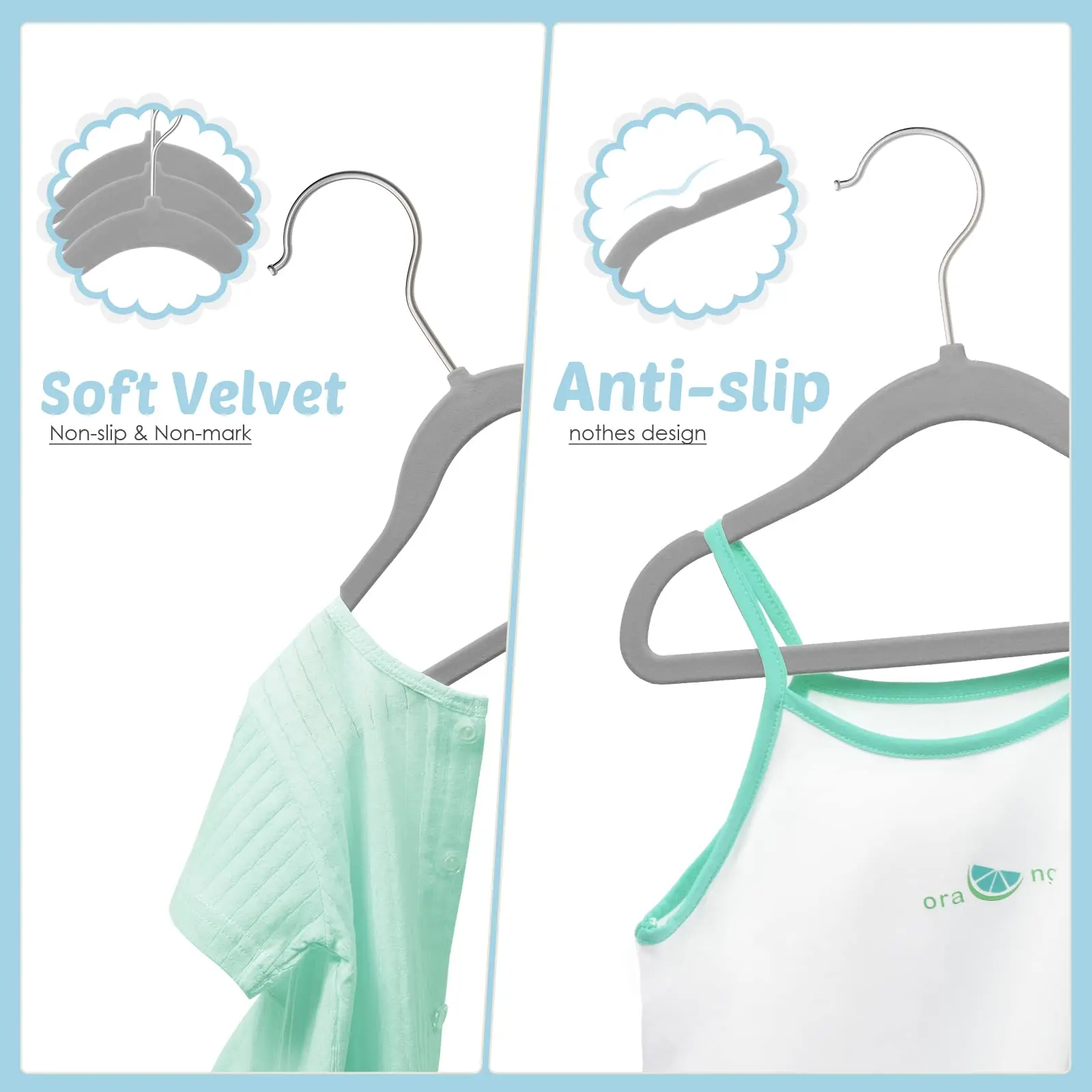 Rattan Kids Hangers Kids Clothes Hangers Velvet Kids Hanger