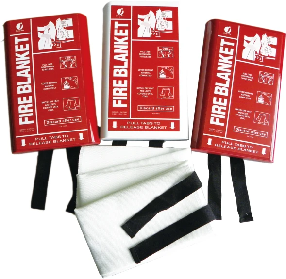 Fire Blanket with Silicone Coated in PVC hanging Bag fire Retardant Protection Fiberglass FIre Blanket for Sale