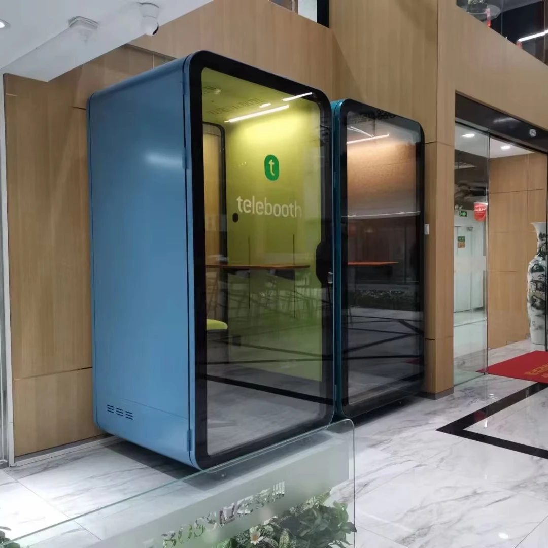 Telebooth Soundproof Phone Booth Single Person Acoustic Work Pods Small Soundproof Office Pods Soundproof Booth