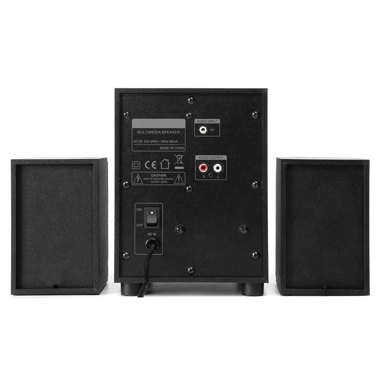 2.1 Wooden Multimedia Speaker with Superior Voice Quality hifi multimedia dj speaker