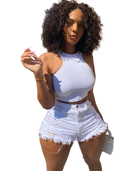 
Hot Sale Jean Shorts Women Sexy High Waist Denim Shorts Hole Ultra-short Women Bottoms 2021 