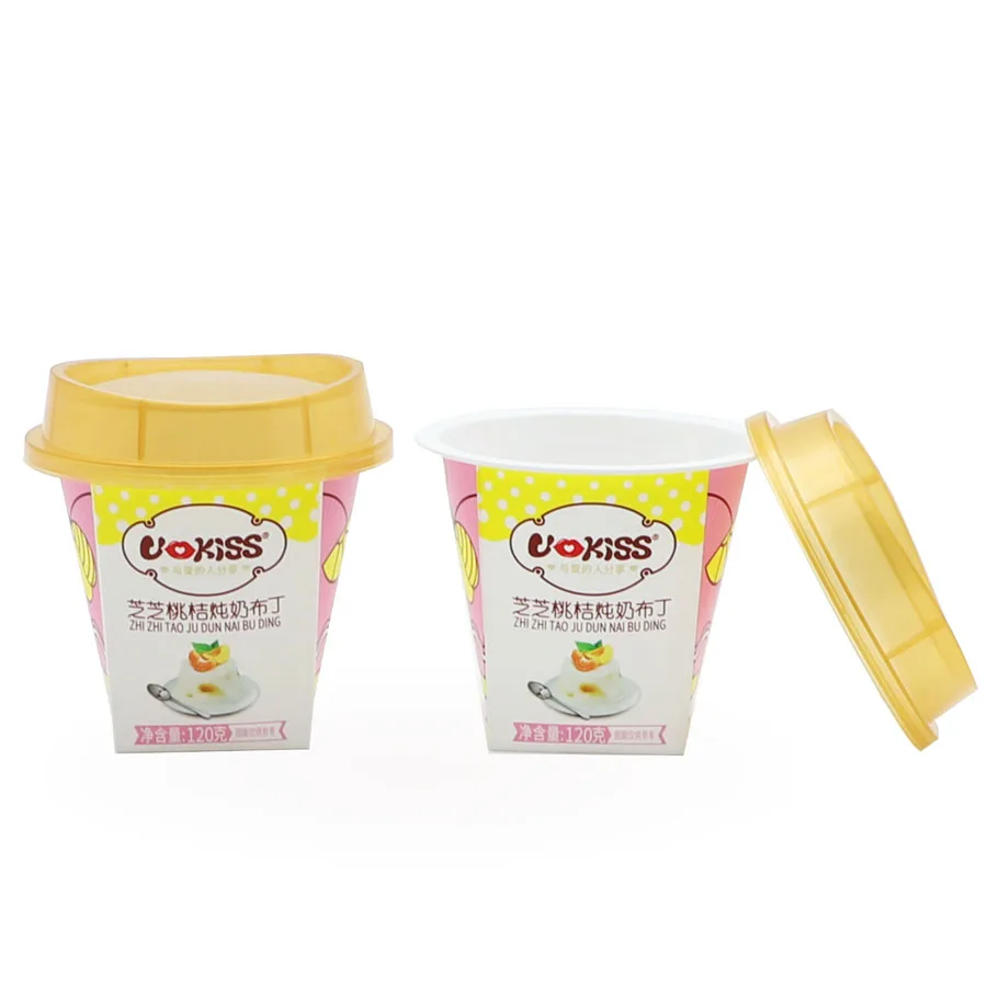 Premium IML Wholesale Customized plastic pudding cups with lids Plastic cup Packaging cup