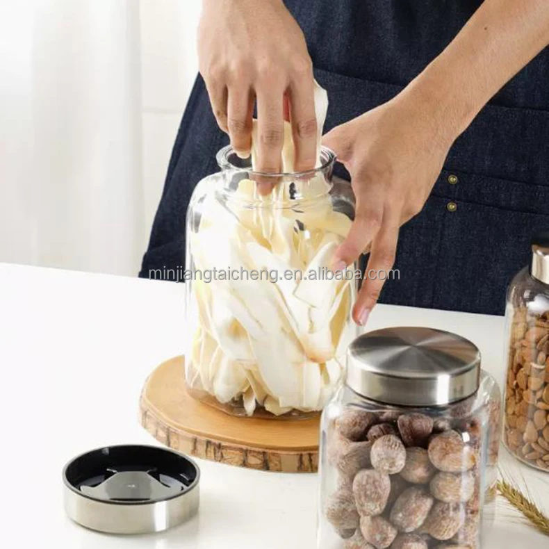 PC Polycarbonate Plastic Clear Large Capacity Food Storage Jars Wholesales Bottles Jars Clear Spice Storage 304 Stainless Lids