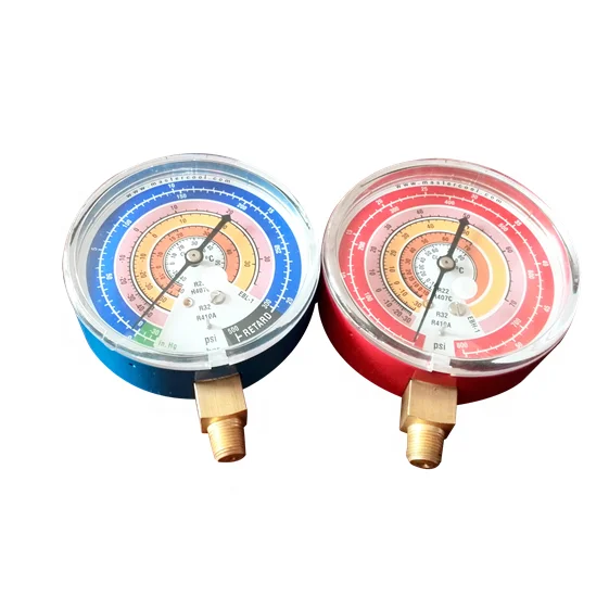 HF Холодильный манометр кондиционер воздуха 30 "-0-500psi смесь хладагента фреон манометр коллектора