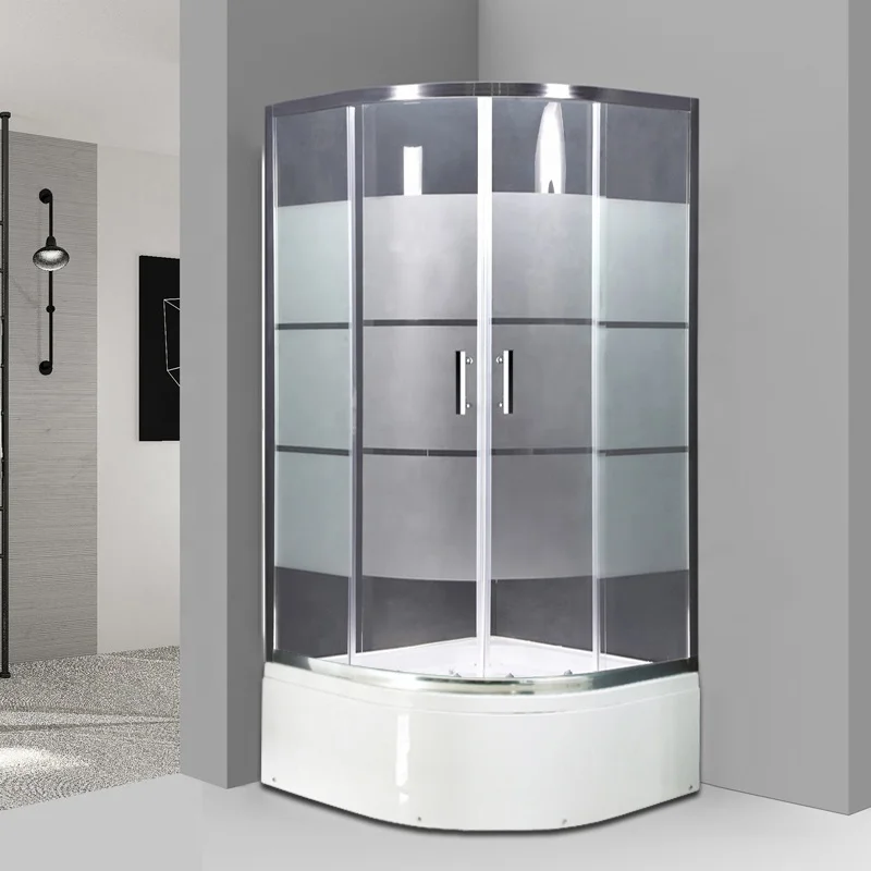 New design modern sliding tempered glass corner shower cabins and price